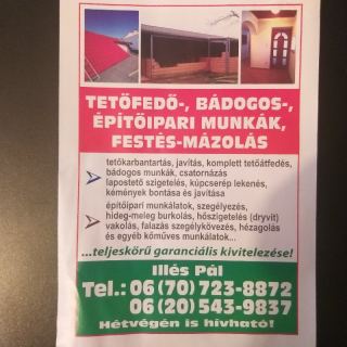 Illés Pál – Ács és tetőfedő, Szolnok