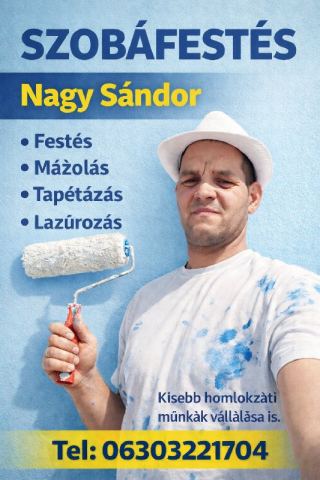 Sandor Nagy – Szobafestő, mázoló és tapétázó, Pápa