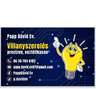 Papp Dávid EV – Villanyszerelő, Felsőpakony
